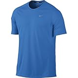Nike Men's Miler UV Team Short Sleeve T-Shirt - Blue, Medium