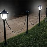 Solar Lantern Garden Border Illuminates Path and Gardens, Stores Sun's Energy by Day Shines Brightly at Night