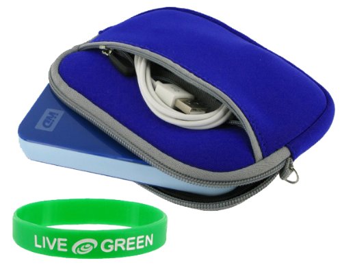 Neoprene Sleeve Case (Dark Blue) for Western Digital My Passport Elite 500 GB USB 2.0 Portable External Hard Drive WDBAAC5000ABL-NESN