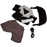 Pilot Outfit with Goggles Teddy Bear Clothes Fit 14" - 18" Build-a-bear, Vermont Teddy Bears, and Make Your Own Stuffed Animals