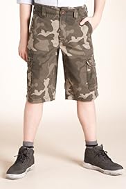 Pure Cotton Adjustable Waist Camouflage Shorts