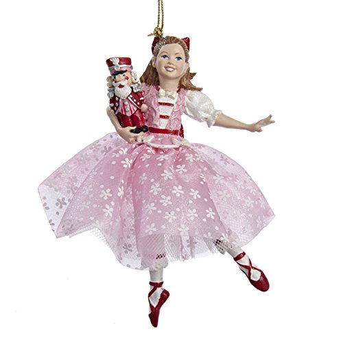 The Nutcracker Suite Clara in Pink Dress Holding Nutcracker Christmas Ornament