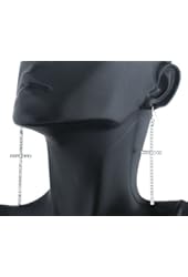 Silvertone with Clear Iced Out Ellongated Style Cross Dangle Earrings