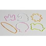 Zany Bandz Shaped Rubber Bands Bracelets 24Pack At The Beach Glows In The Dark! $0.99