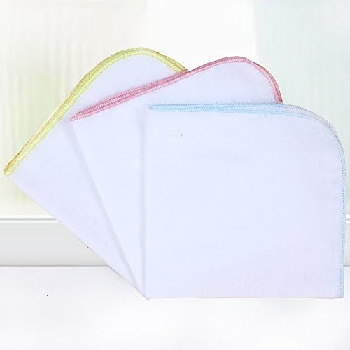 Newborn Baby Child Care 100% Cotton Double Soft Gauze Handkerchief Musli Square for Baby Bath, Baby Bib, Saliva Towel (10 Pcs)