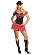 Sexy Western Costume Cowgirl Costume Wild Wild West Black Red Handkerchief Print