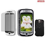 HTC G3/My Touch 3g Slide Combo Rubber Black Protective Case Faceplate Cover + LCD Screen Protector for HTC G3/My Touch 3g Slide