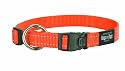 Rogz Reflective 3/4-Inch Fanbelt Dog Collar, Medium to Large, Orange
