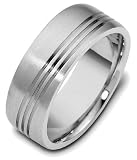 8mm modern wedding band ring (Platinum)