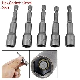 5 Pcs Magnetic Power 10mm Hex Socket Nut Setters Driver