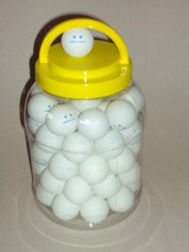 60 TT-Bälle Tischtennisbälle im Eimer Tischtennisball weiß