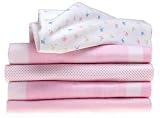 5 Pack Receiving Blankets in Pink Assortment