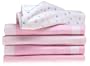 5 Pack Receiving Blankets in Pink Assortment