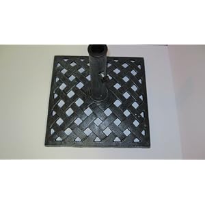 Ewins Cast Iron Square Umbrella Stand - Verdi Gras by Umbrella Bases