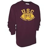 USC Trojans 1972 NCAA National Champions Throwback Long Sleeve T-Shirt - Large at Champions Again