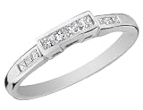 Diamond Wedding Band: 14K White Gold 1/5 Carat (ctw)