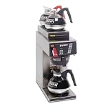 BUNN 28800.0230 12 Cup Digital Coffee Brewer with Upper/Lower Warmers Digital Brew Control F-Dual Volt Plastic Funnel