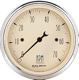 Auto Meter 1898 Antique Beige 3-1/8" 7000 RPM Tachometer