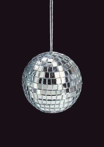 Set of 6 Disco Ball Mirrored Christmas Ornaments #C1521