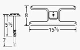 Burner Asmby, H Sgl, Ss, 15.875 X 8; Amberlight, Ducane, El Patio, Falcon, Jacuzzi, Lazy Man, Olympia, Kenmore, Sun, Th, Turco