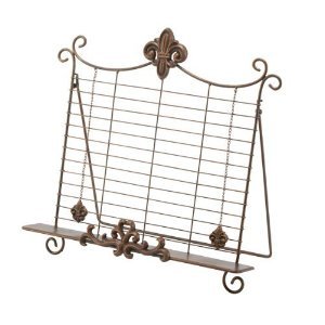 Metal Book Holder Brown Tone by Benzara On Sale