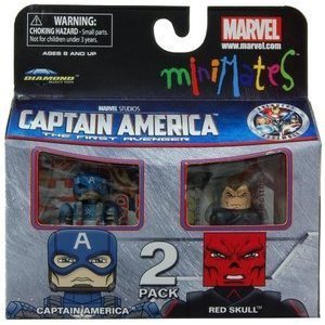  Marvel MiniMates Series 40 Mini Figure 2Pack Captain America Red Skull