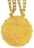 Mizpah Charm Breakable .18k Gold.tone Cut 24mm. Two.19 Steel Chain