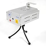 Silver Case Music Active Mini Laser Projector for Stage Lighting Light Effects on DJ DISCO Party (4 Display Patterns)