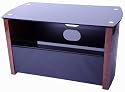Iconic walnut and black TV stand for screens up to 37 inch