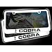 Ford Mustang Cobra Chrome Metal License Frames, Pair