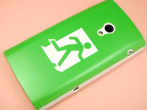 【SO-01B（XPeria）用 携帯ケース（特殊印刷カバー）】UV163 非常口