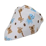 GOGO Bandana Baby Bib With Adjustable Snap, Cotton, One Piece-elephant