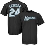 Majestic Florida Marlins #24 Miguel Cabrera Black Players T-shirt