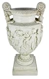 White Townley Vase Replica Grecian Style Urn Greek Nude