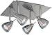 Lite Source LS-17924PS Casara 4-Lite Wall/Ceiling Lamp, Polished Steel