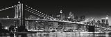 Posters: New York Poster de porte - Brooklyn Bridge N/B II (158 x 53 cm)