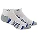 adidas Men's Climalite II Low Cut Sock (2-Pair), White/Cobalt/Aluminum 2/Aluminum 2 Marl, Size 6-12