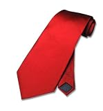 100% SILK Solid Rose RED Neck Tie. Mens NeckTie.