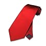 100% SILK Solid Rose RED Neck Tie. Men's NeckTie.