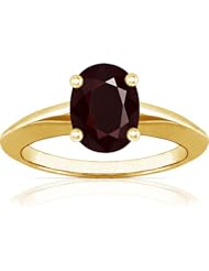 18K Yellow Gold Oval Cut Ruby Solitaire Ring