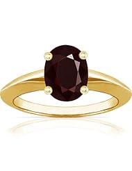 14K Yellow Gold Oval Cut Ruby Solitaire Ring