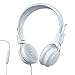 JLab Audio Intro Premium On-Ear Headphones, with Universal Mic (White)
