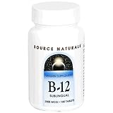Source Naturals B-12 Sublingual, 2000mcg, 100 Tablets (Pack of 3)