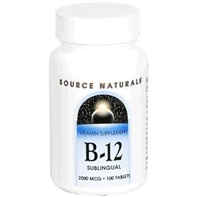 Source Naturals B-12, 2000mcg, 100 Tablets (Pack of 3)