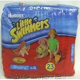 New Huggies Little Swimmers Arial size Large 32+lb, 2 packs of 23 = 46 total swimmers. For Girls