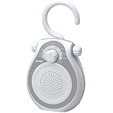 Jensen JWM-120 AM/FM Shower Radio with Splash Resistant Cabinet, Hook Handle and Built In AM/FM Antenna (Discontinued by Manufacturer)