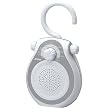 Jensen JWM-120 AM/FM Shower Radio with Splash Resistant Cabinet, Hook Handle and Built In AM/FM Antenna