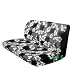 Universal-fit Hawaiian Hibiscus Floral Print Bench Seat Cover - Grey