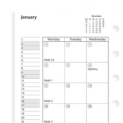 filoFax 68210 For 2016 Pocket Month On Two Pages Diary