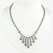 EXP Handmade Hematite, Silver & Etched Accent Bead Necklace